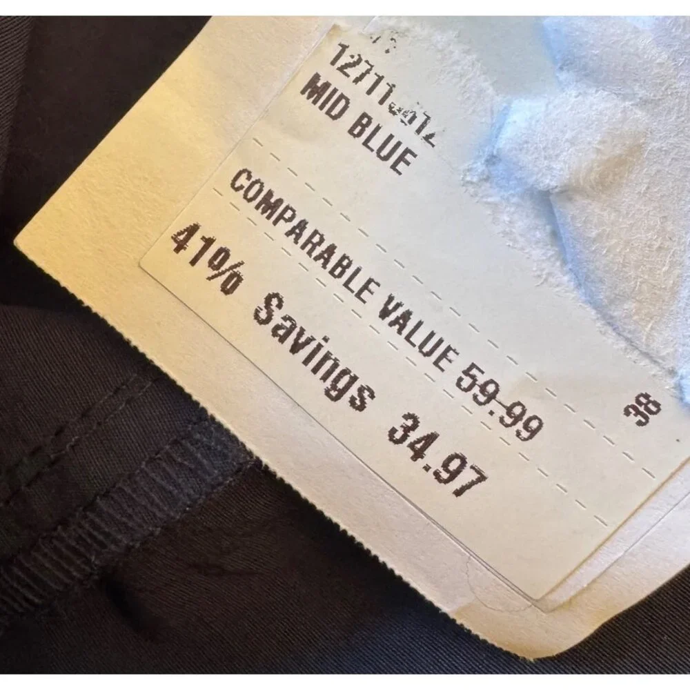 Topman Shorts Navy Size 38 Pockets Elastic Waist Polyamide NWT 7